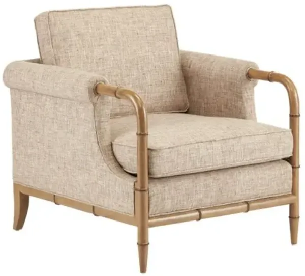 Merle Upholstered Armchair - Finn Safari - Currey & Company - Brown