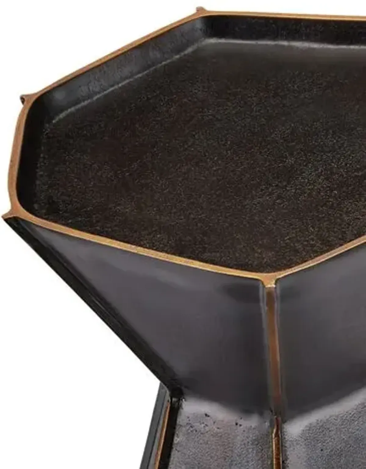 Merola Aluminum Accent Table - Currey & Company - Black - 20.25Hx16.5Wx12.5D in