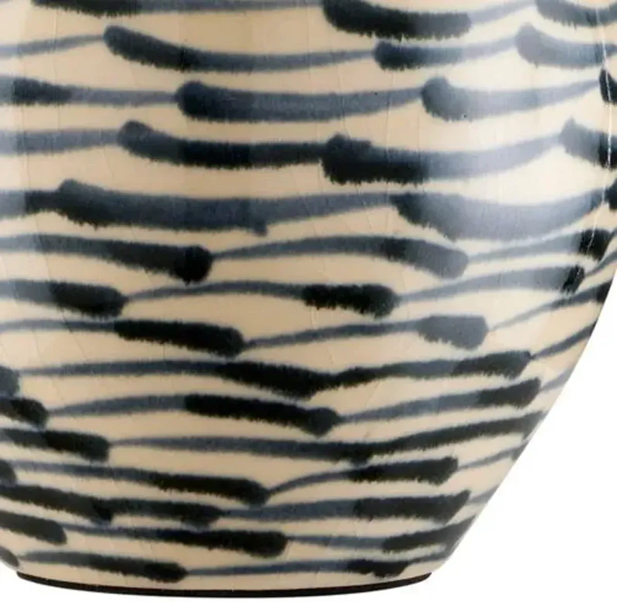 Minnows Ceramic Table Lamp - Navy Blue/Beige - Currey & Company