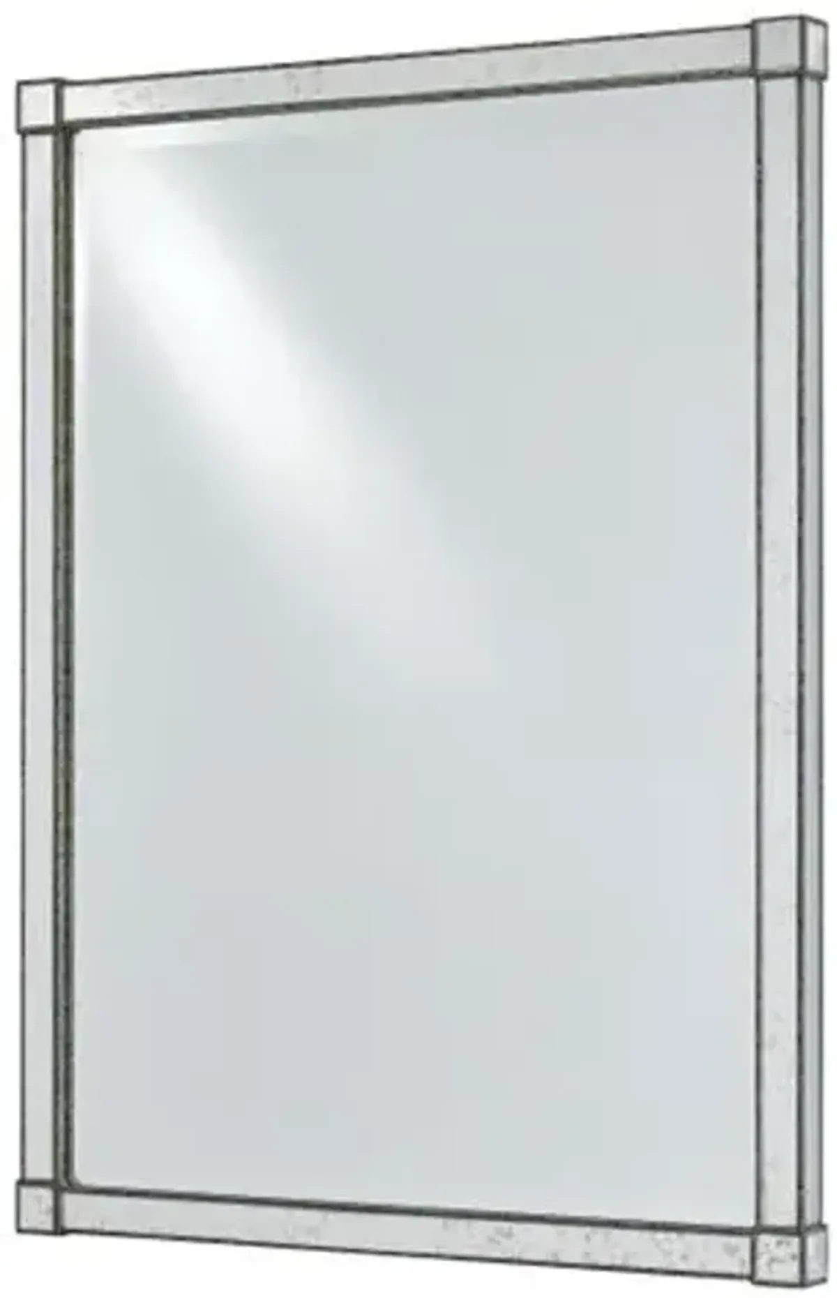 Monarch Rectangular Wall Mirror - Silver - Currey & Company