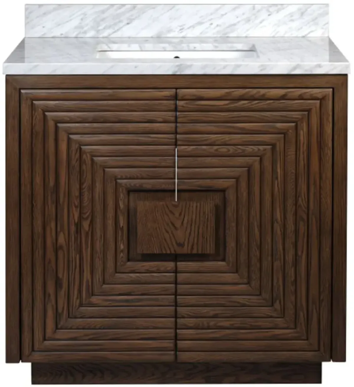 Morombe 36" Marble Vanity with Rectangular Undermount Sink, Cocoa