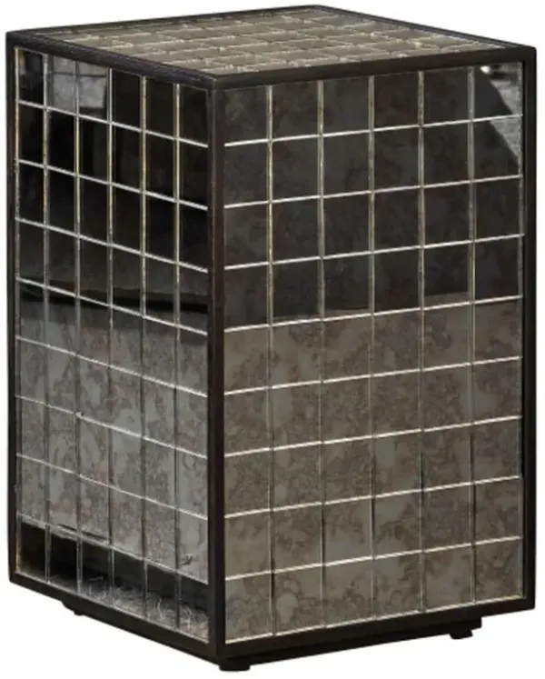 Mosaico Glass Accent Table, Ebony