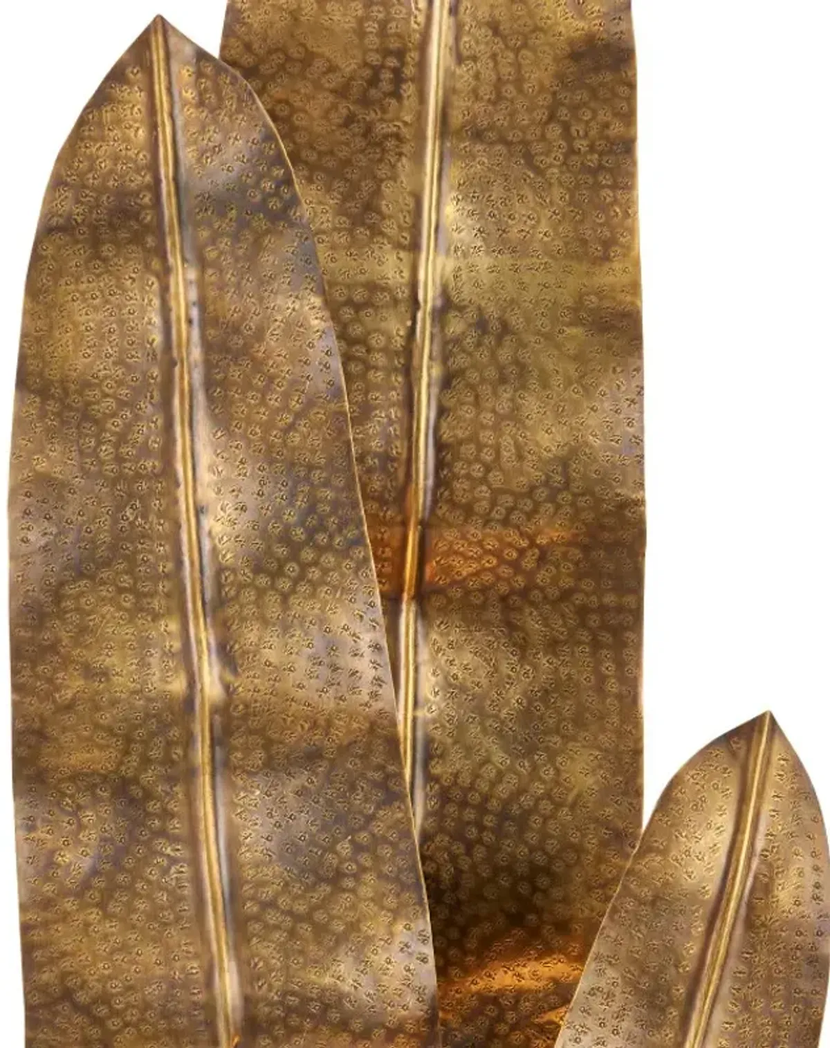 Musa Leaf Floor Lamp - Vintage Brass/Black - Currey & Company