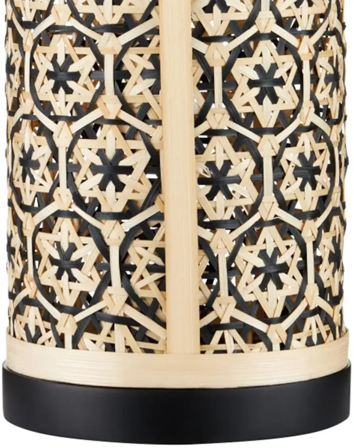 Nebulon Bamboo Table Lamp - Natural/Black - Currey & Company