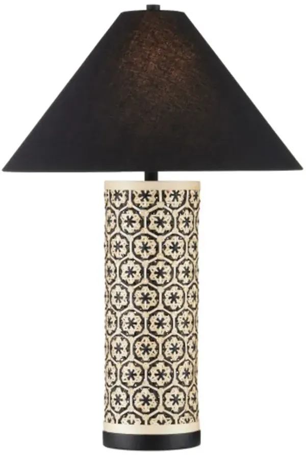 Nebulon Bamboo Table Lamp - Natural/Black - Currey & Company