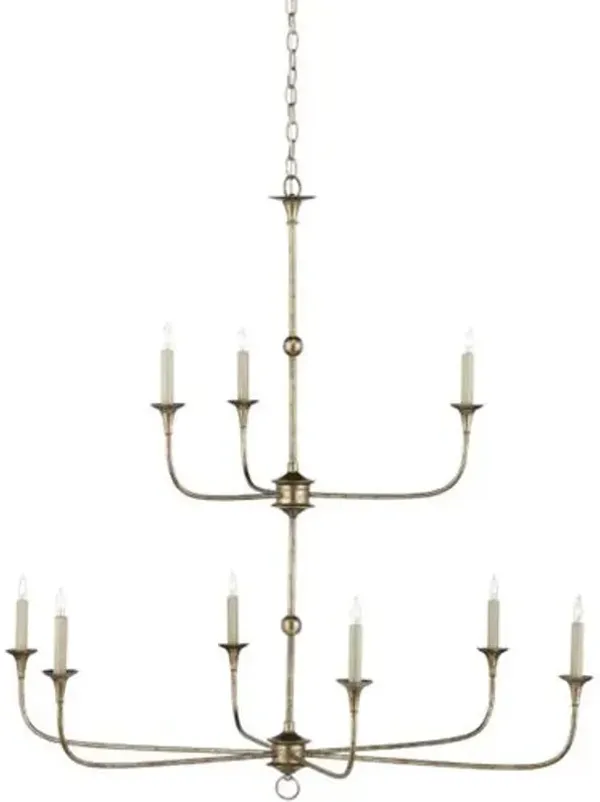 Nottaway Iron Chandelier - Currey & Company - Gold