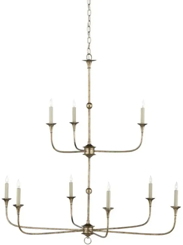 Nottaway Iron Chandelier - Currey & Company - Gold