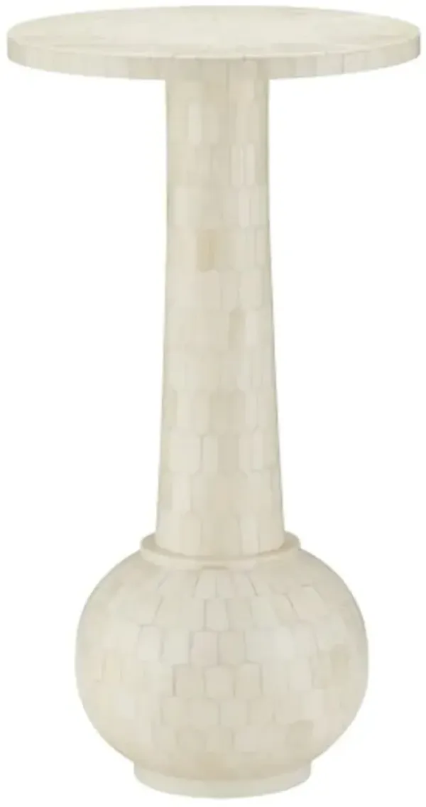 Osa Bone Drinks Table, Off-White