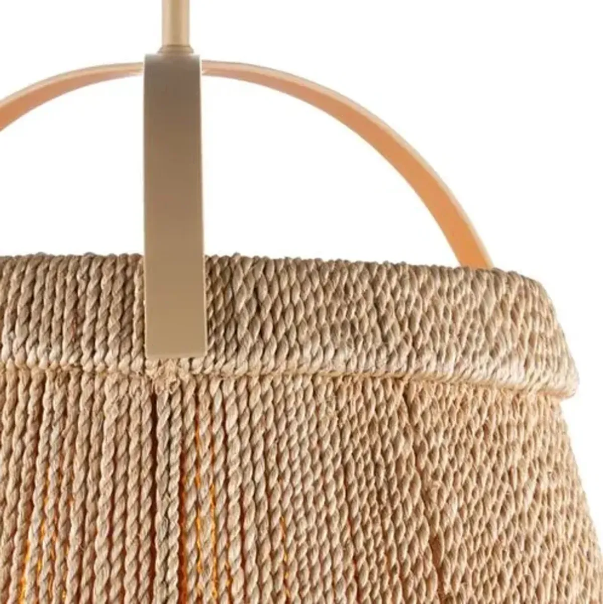 Parnell Medium Abaca Rope Pendant - Natural - Currey & Company