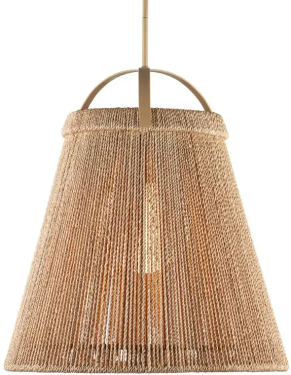 Parnell Medium Abaca Rope Pendant - Natural - Currey & Company