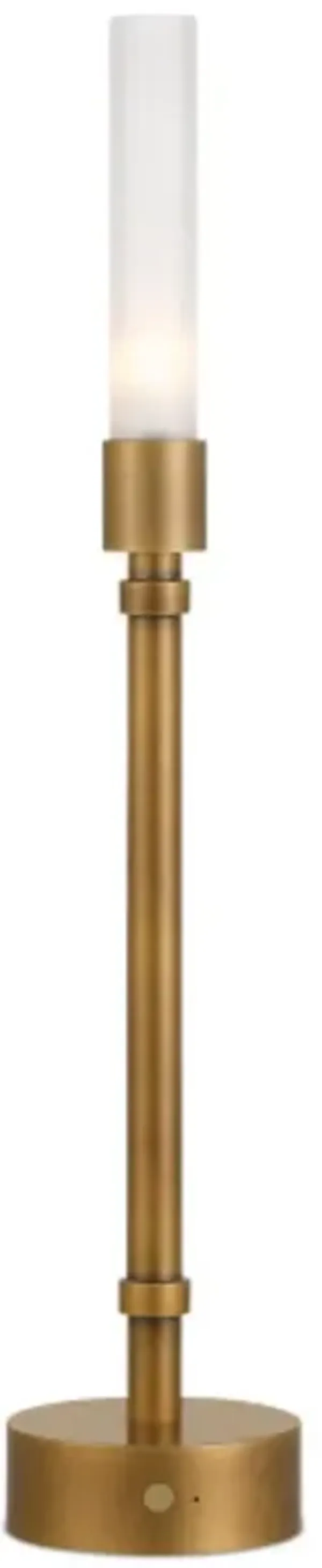 Paseo Cordless Table Lamp - Antique Brass - Currey & Company - Gold