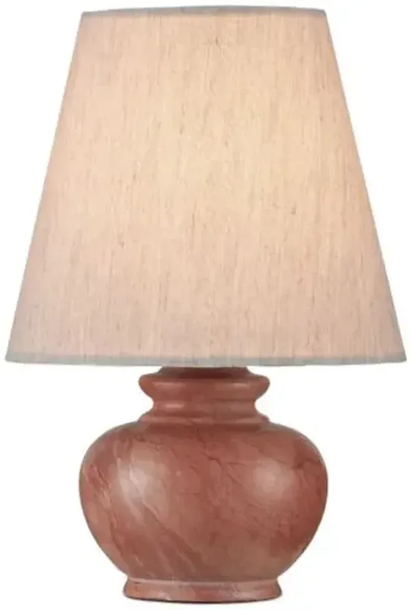 Piccolo Marble Mini Table Lamp - Currey & Company - Pink