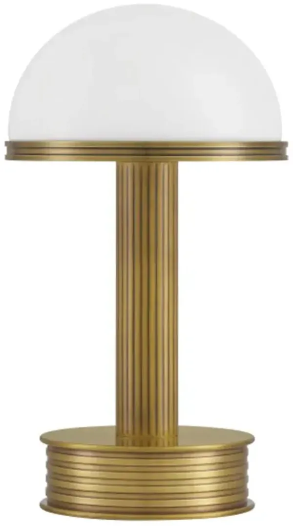 Promenade Cordless Table Lamp - Antique Brass - Currey & Company