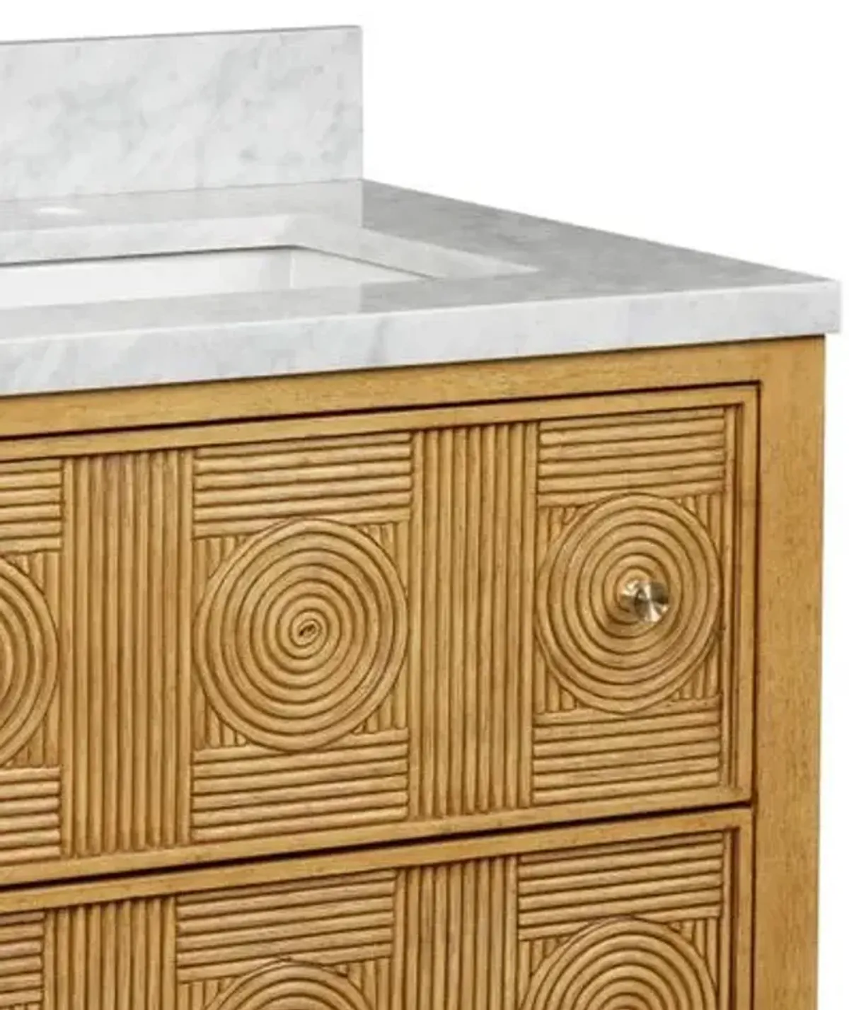 Santos 28" Vanity with Rectangular Undermount Sink - Currey & Company - Handcrafted - Beige