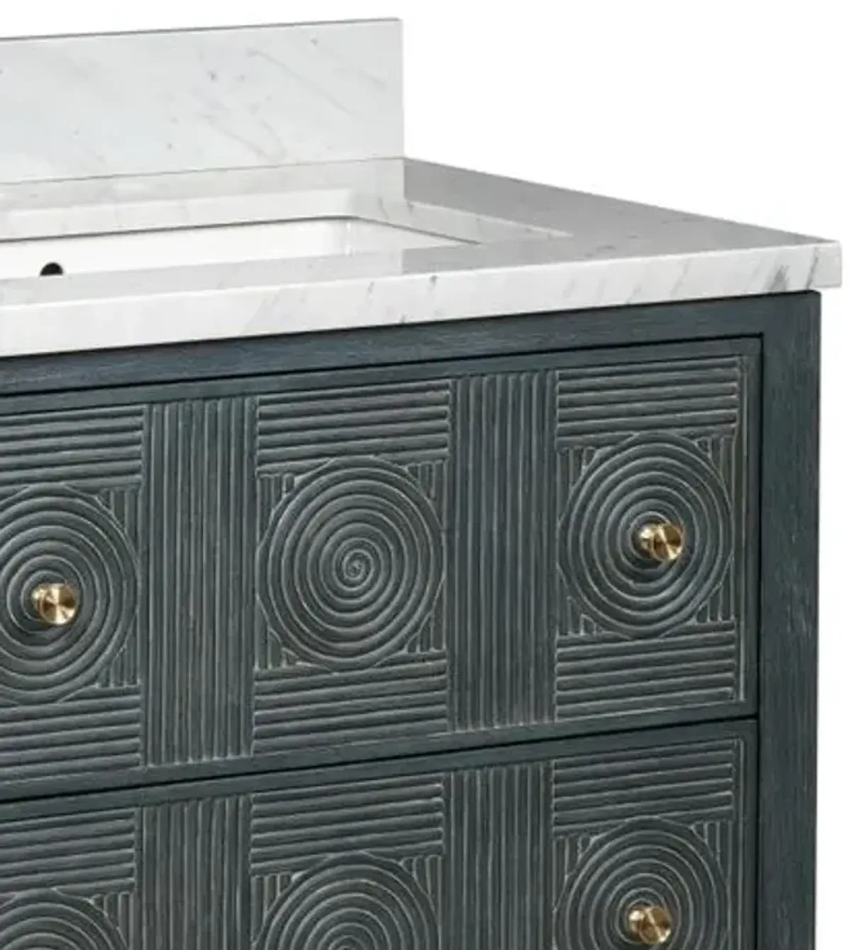 Santos 28" Vanity with Rectangular Undermount Sink - Currey & Company - Handcrafted - Blue