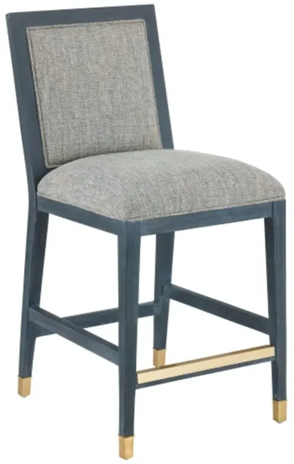 Santos Performance Fabric Rattan Counter Stool - Currey & Company - Handcrafted