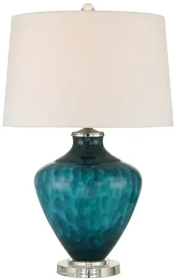 Sapphire Glass Table Lamp - Blue - Currey & Company