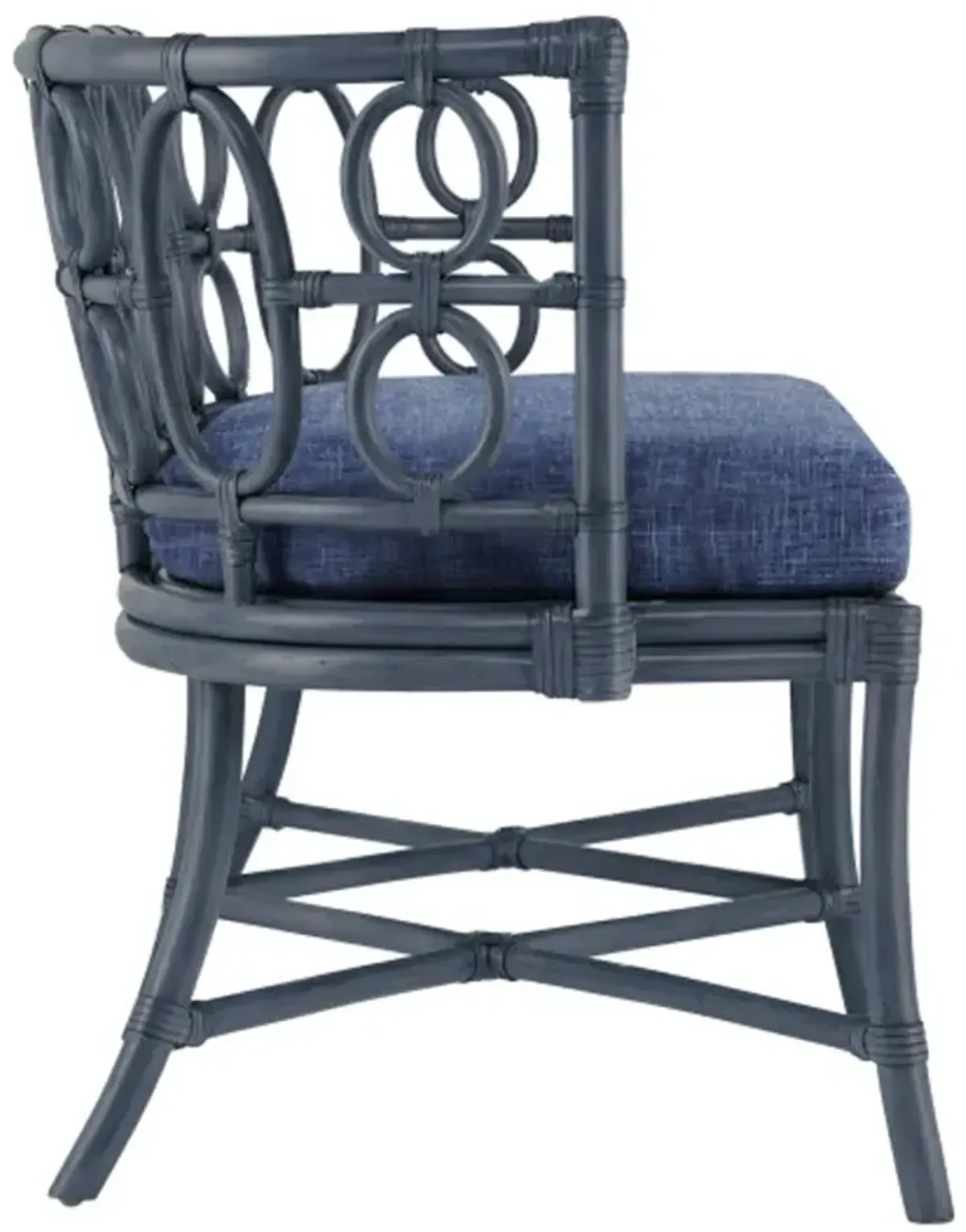 Tegal Upholstered Rattan Bench