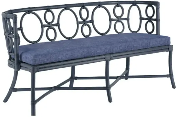 Tegal Upholstered Rattan Bench