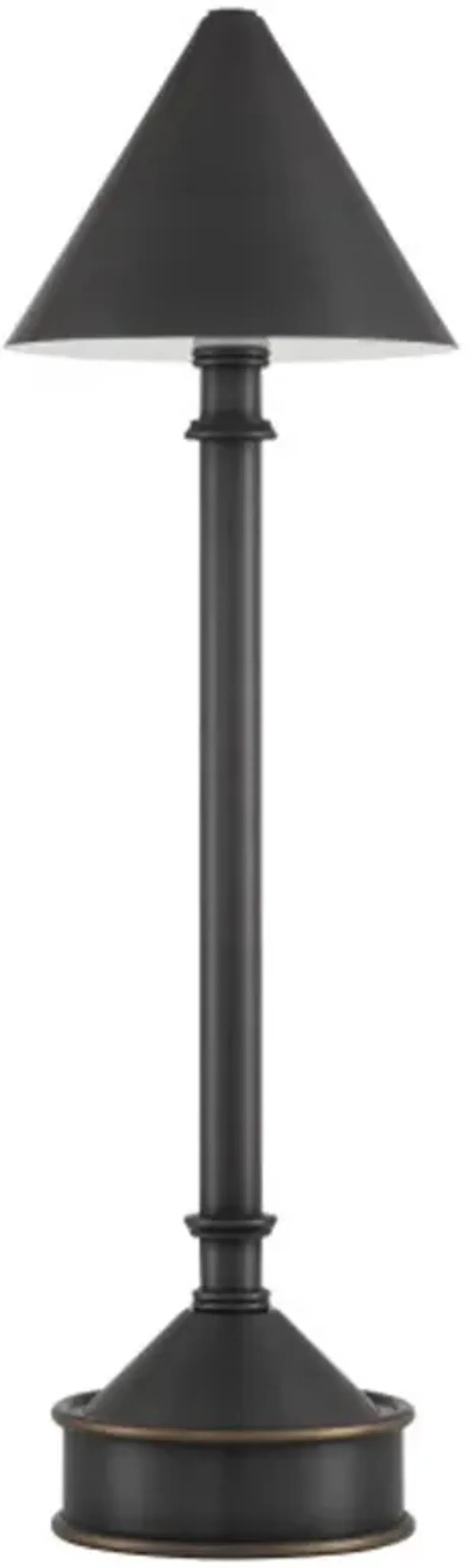 Traipse Cordless Table Lamp - Currey & Company - Black