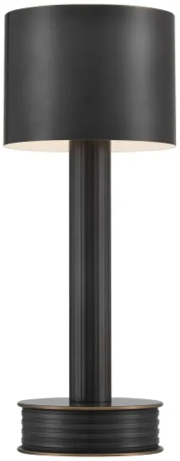 Traverse Cordless Table Lamp - Currey & Company - Black