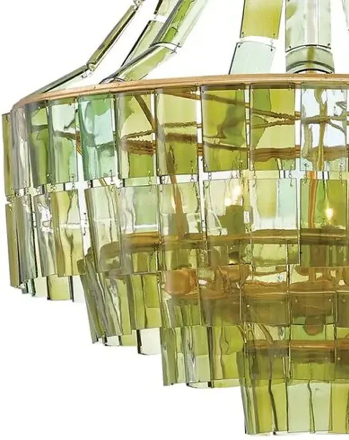 Vintner Glass Chandelier - Green - Currey & Company