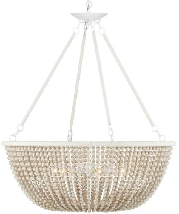 Wychwood Beaded Chandelier - Natural/White - Currey & Company