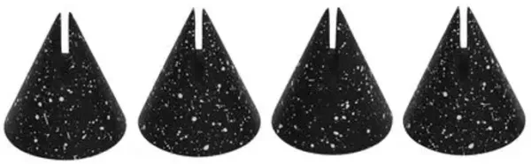 Set of 4 Sasha Speckled Cone Card Holders - Black