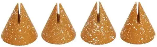 Set of 4 Sasha Speckled Cone Card Holders - Orange