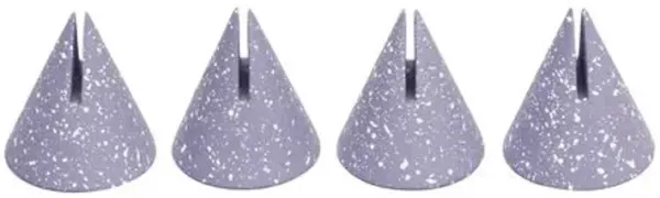 Set of 4 Sasha Speckled Cone Card Holders - Purple