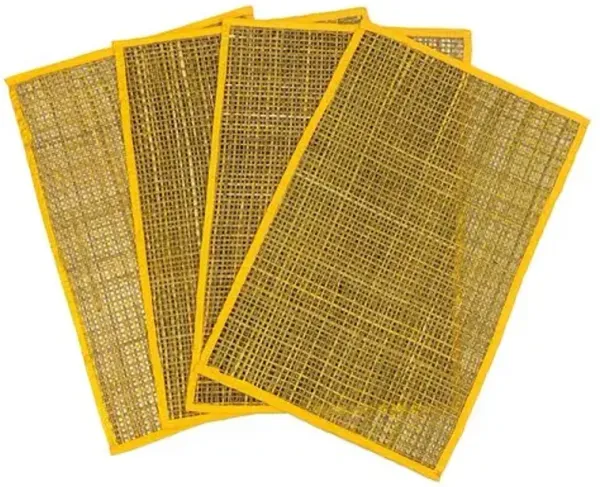 Set of 4 Pearle Seagrass Placemats - Yellow