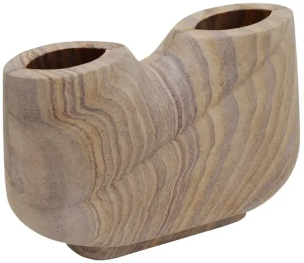 Braulia Stone Novelty Vase, Natural