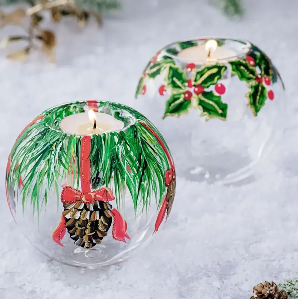 Illuminare Holly Votive, Green