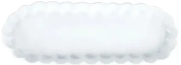 Incanto Ruffle Oval Tray - White - VIETRI