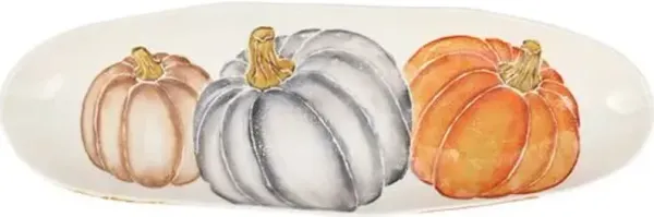 Pumpkins Narrow Oval Platter - Orange - VIETRI