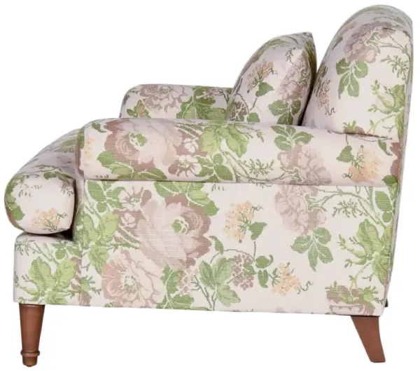 Smithson Floral Velvet Chair, Beth Green/Pink Crypton