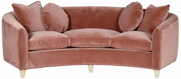 Hayvenhurst Curved Velvet Sofa, Devereaux Petal