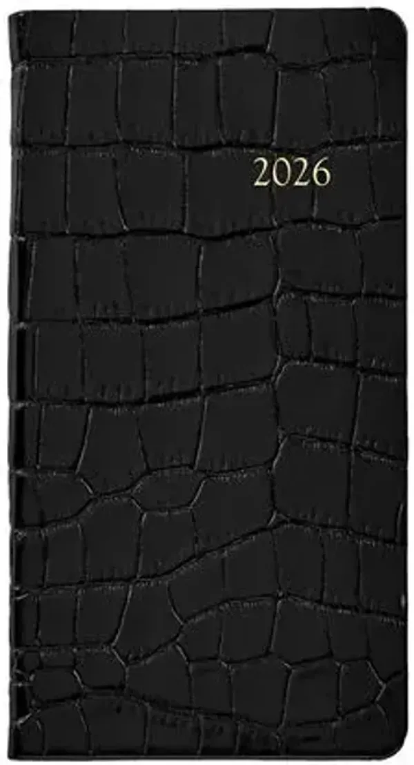 2026 Datebook 6" Pocket Journal - Crocodile - Black