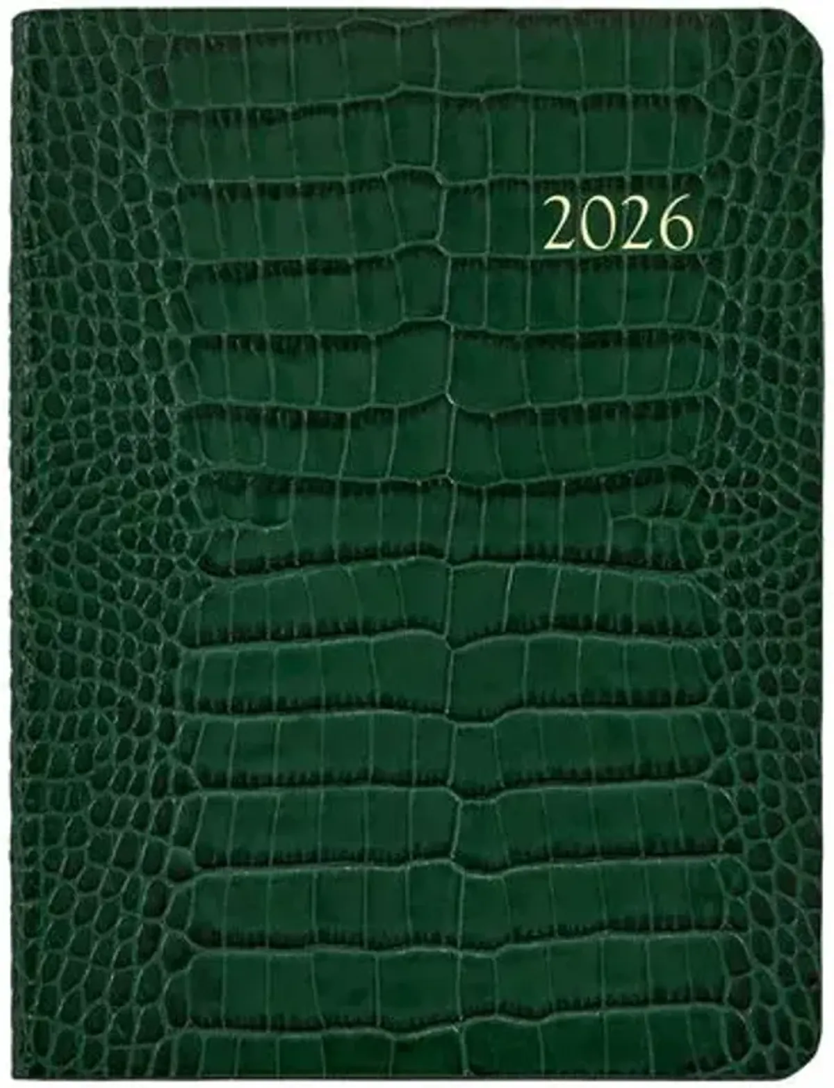 2026 Datebook Desk Diary - Crocodile - Green