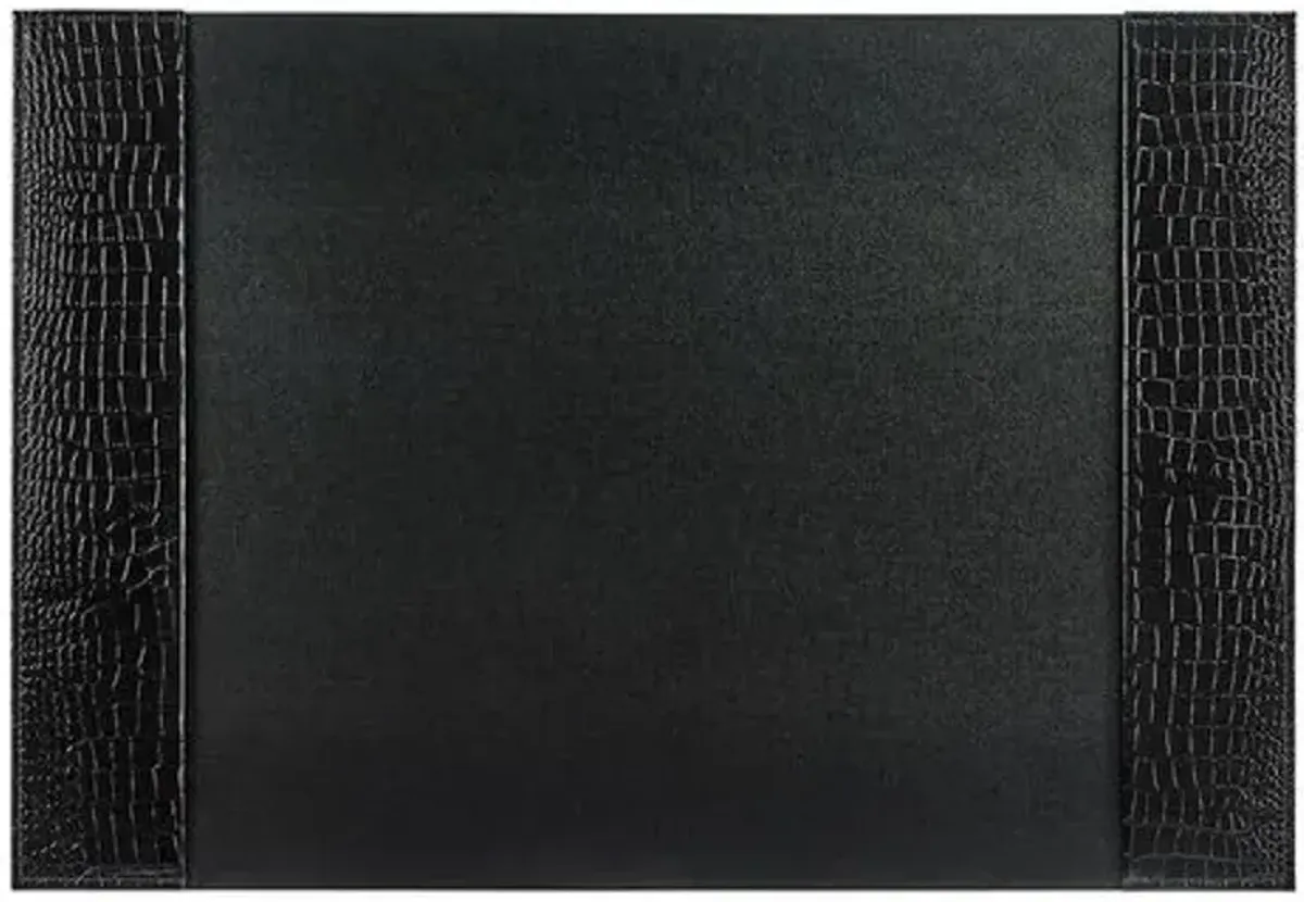 Leather Desk Blotter - Black