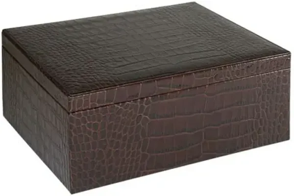Decorative Leather Box - Brown