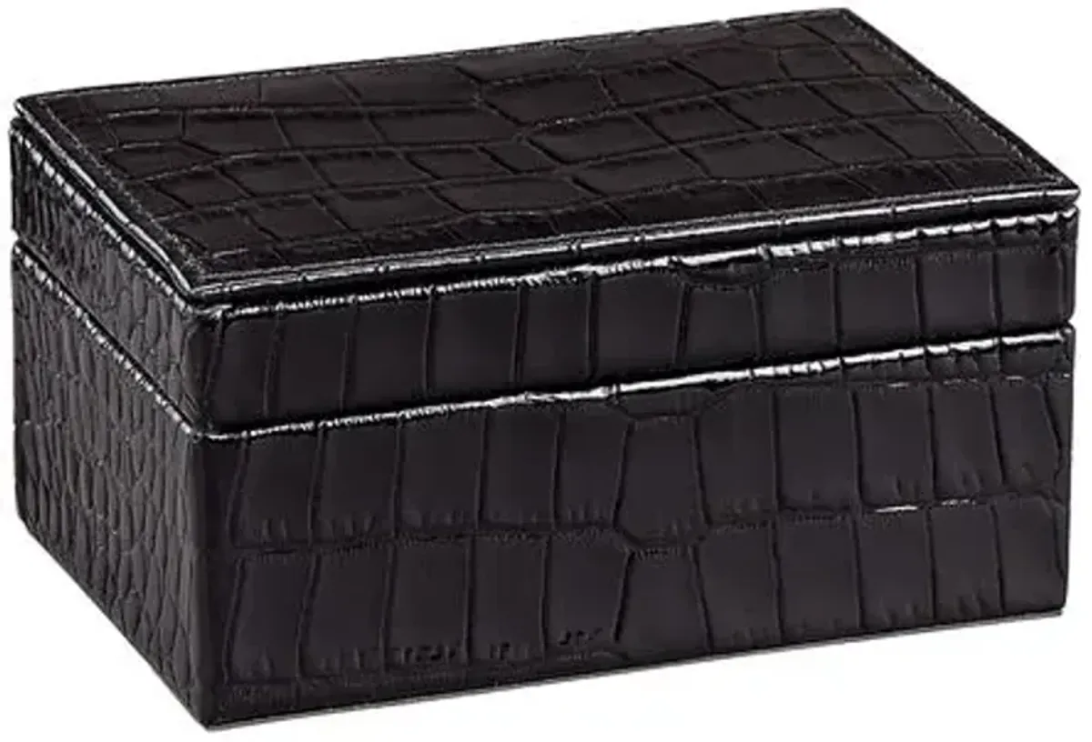 Decorative Leather Box - Black
