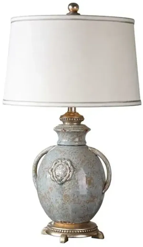 Ivo Ceramic Table Lamp - Blue/Brown