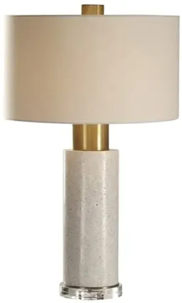 Lazaro Table Lamp - Gray/White