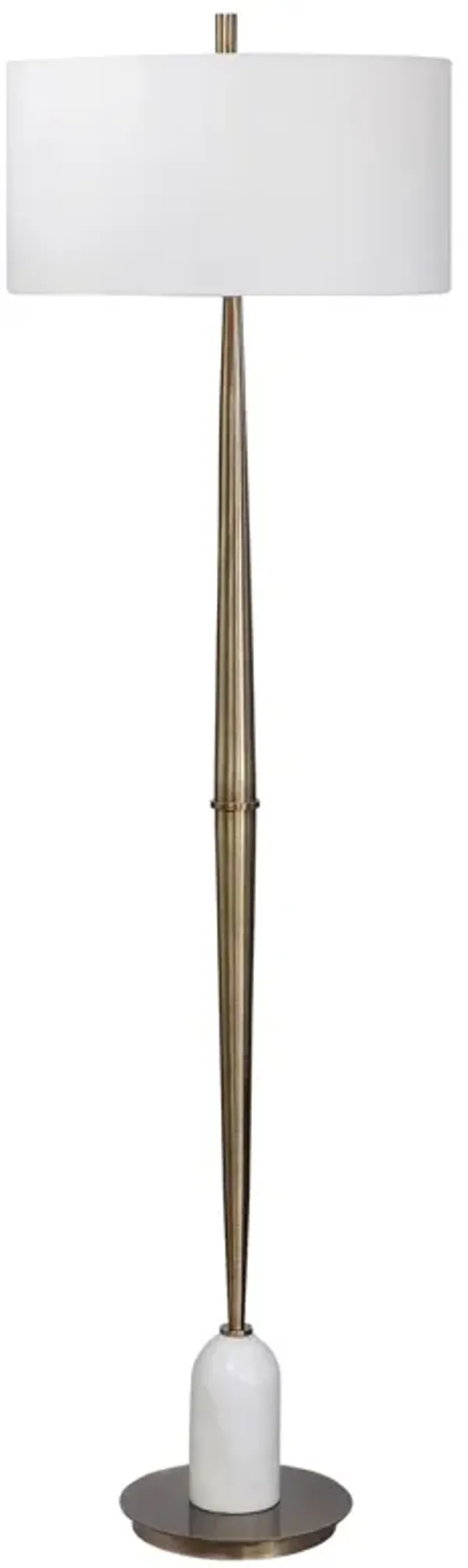 Esteban Marble Floor Lamp - Brass/Gold