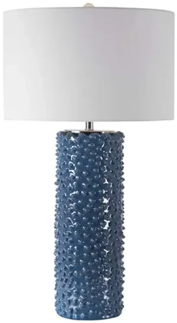 Hadrian Ceramic Table Lamp - Blue