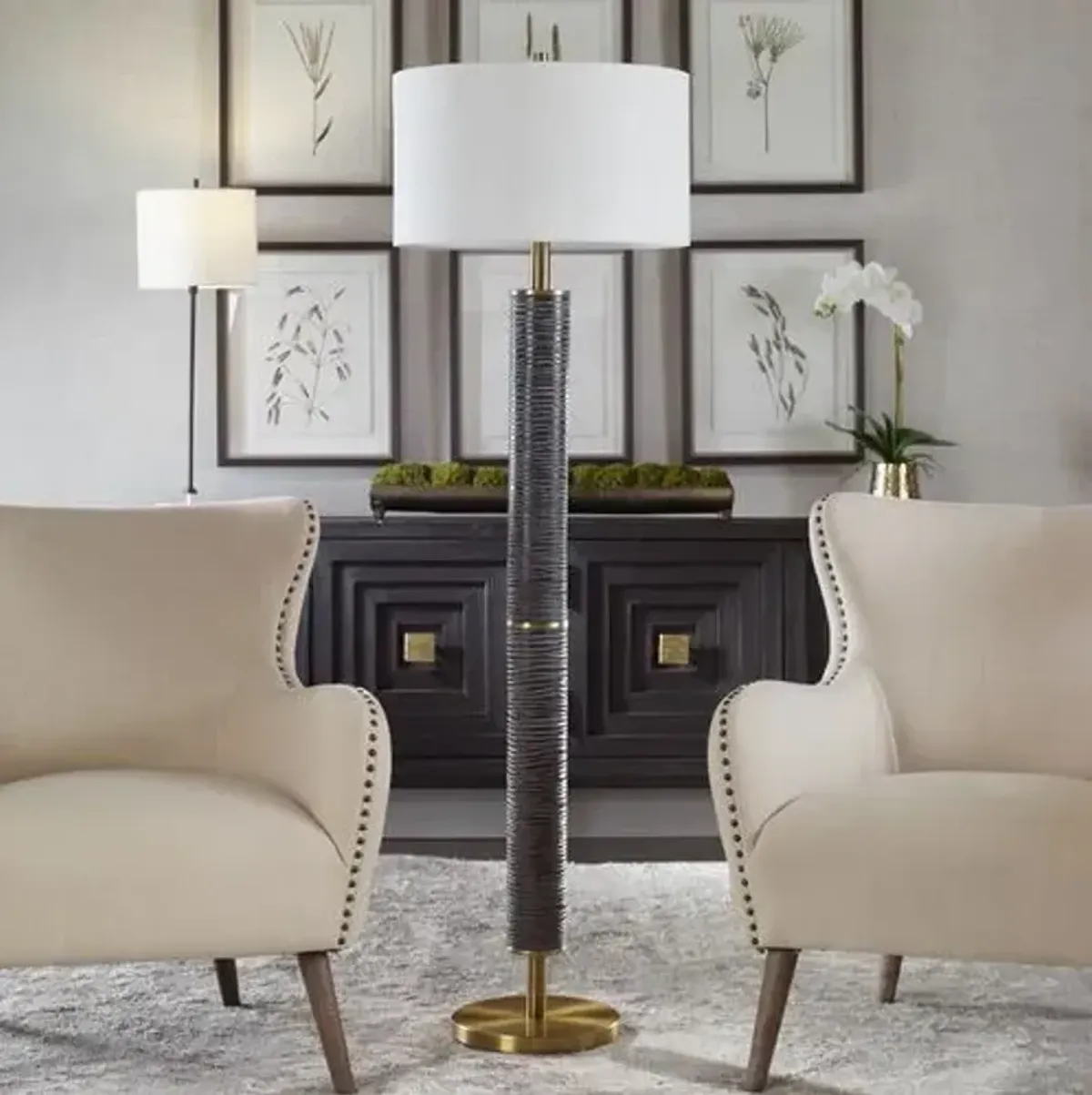 Thierry Floor Lamp - Black/Gray