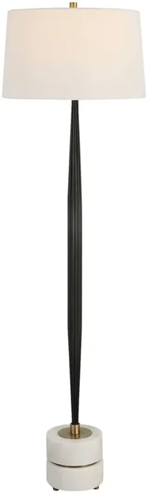 Rhiannon Marble Floor Lamp - Black