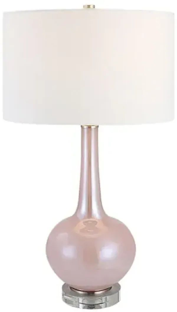 Tatiana Glass Table Lamp - Pink