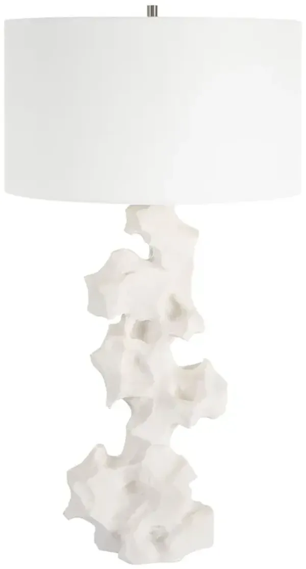 Alessandra Stone Table Lamp - White